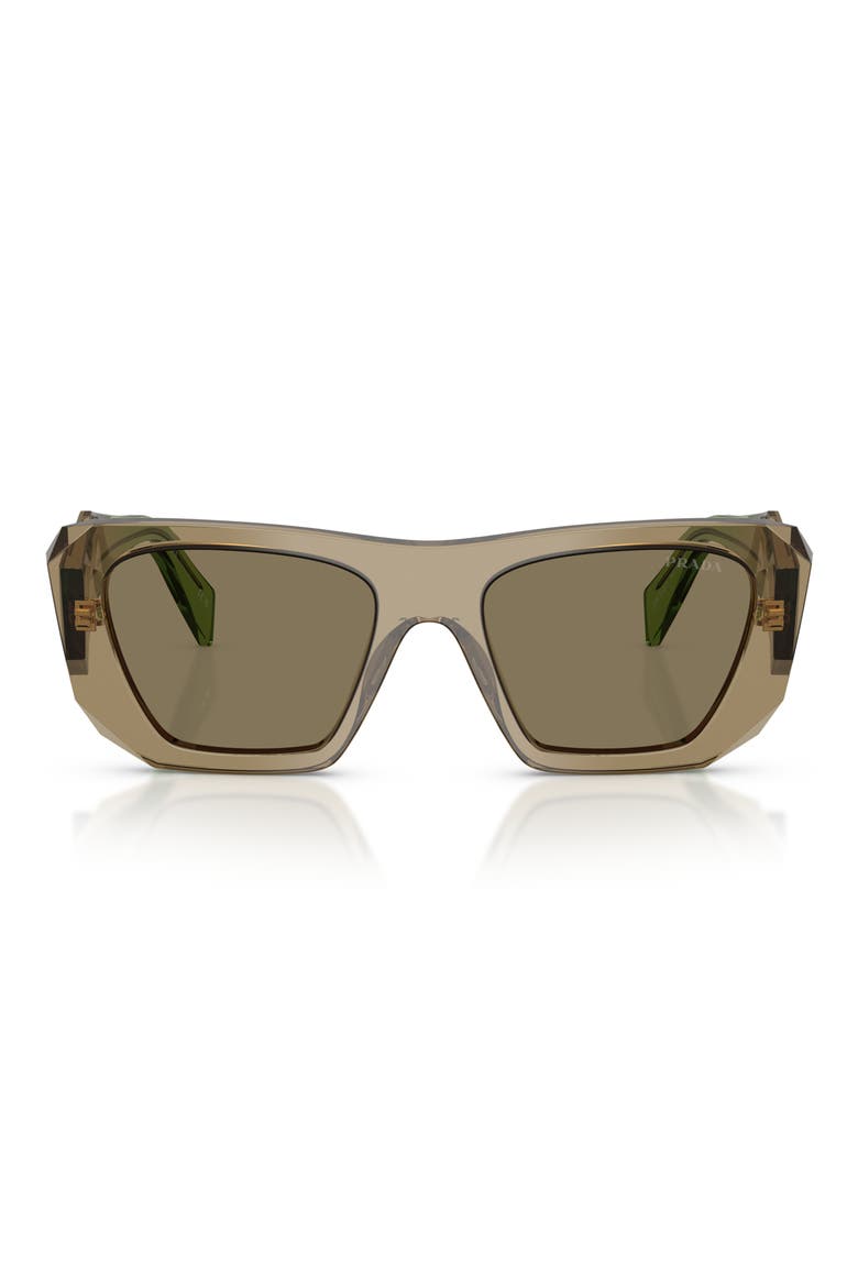 53mm Square Sunglasses, Main, color, TERRA / LIGHT BROWN