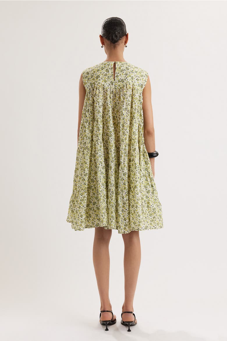 Lanai Print Dress, Alternate, color, Lime Floral Print
