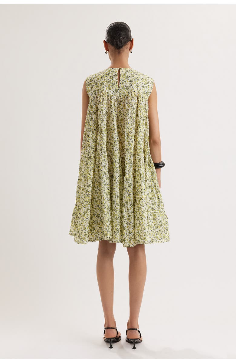 Merlette Lanai Print Dress, Alternate, color, Lime Floral Print