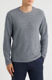 Vince Loop Face Cotton Blend French Terry Crewneck Pullover