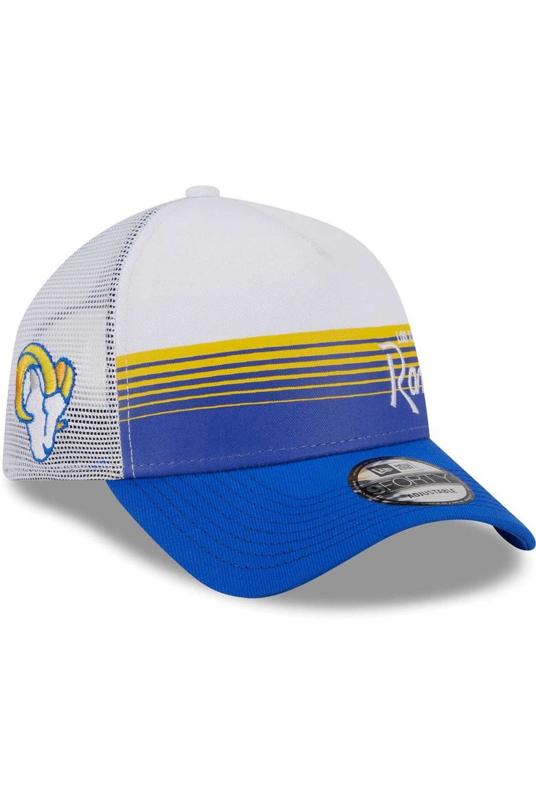 Men's New Era Royal Los Angeles Rams Horizon A-Frame 9FORTY Snapback Hat, Main, color, Royal