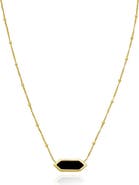 The Lovery Fine Jewelry Onyx Hexagon Bead Necklace