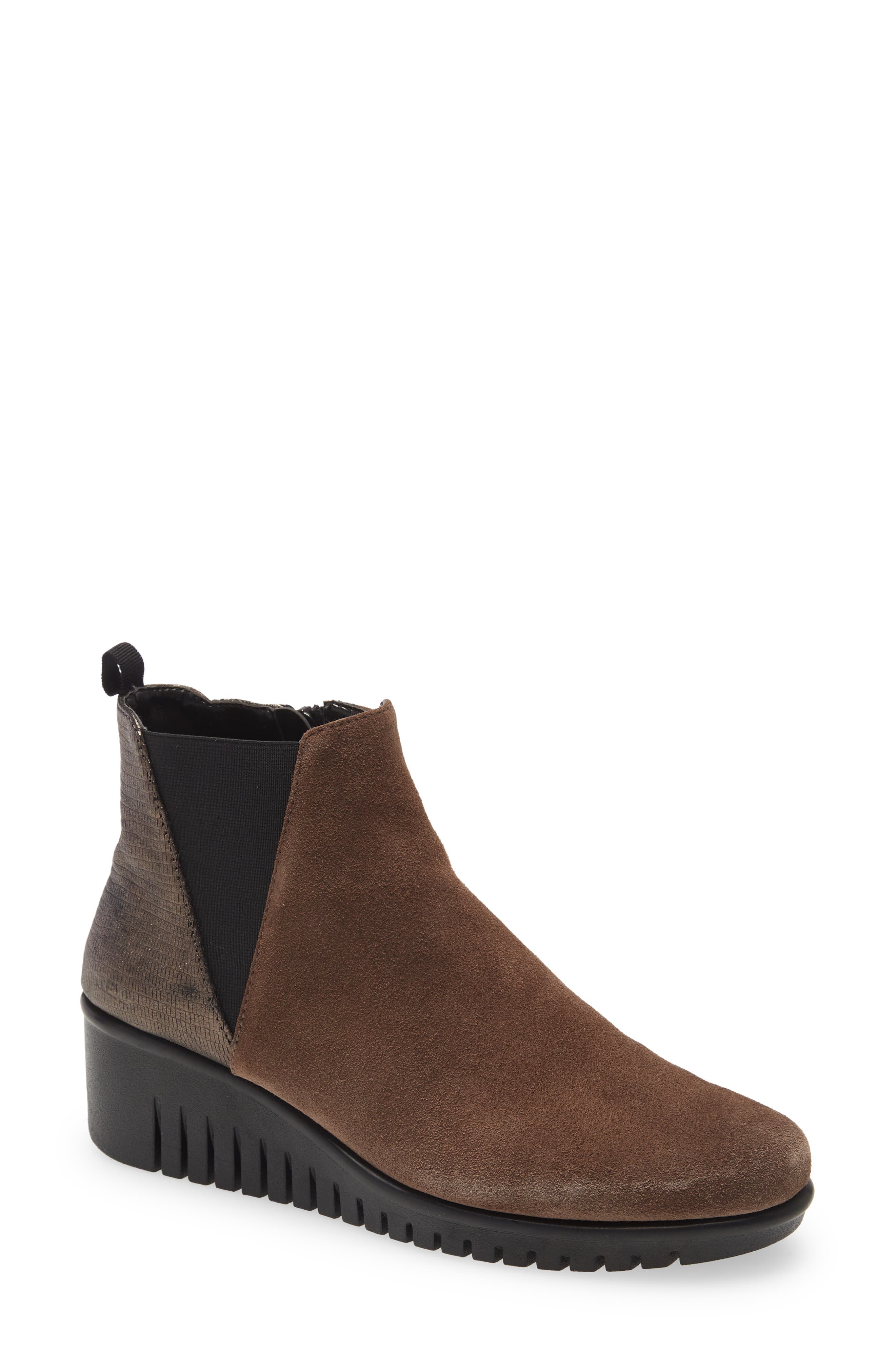 Augusta Wedge Bootie, Main, color, GRAFITE/ CANNA SUEDE/ WHINSTON