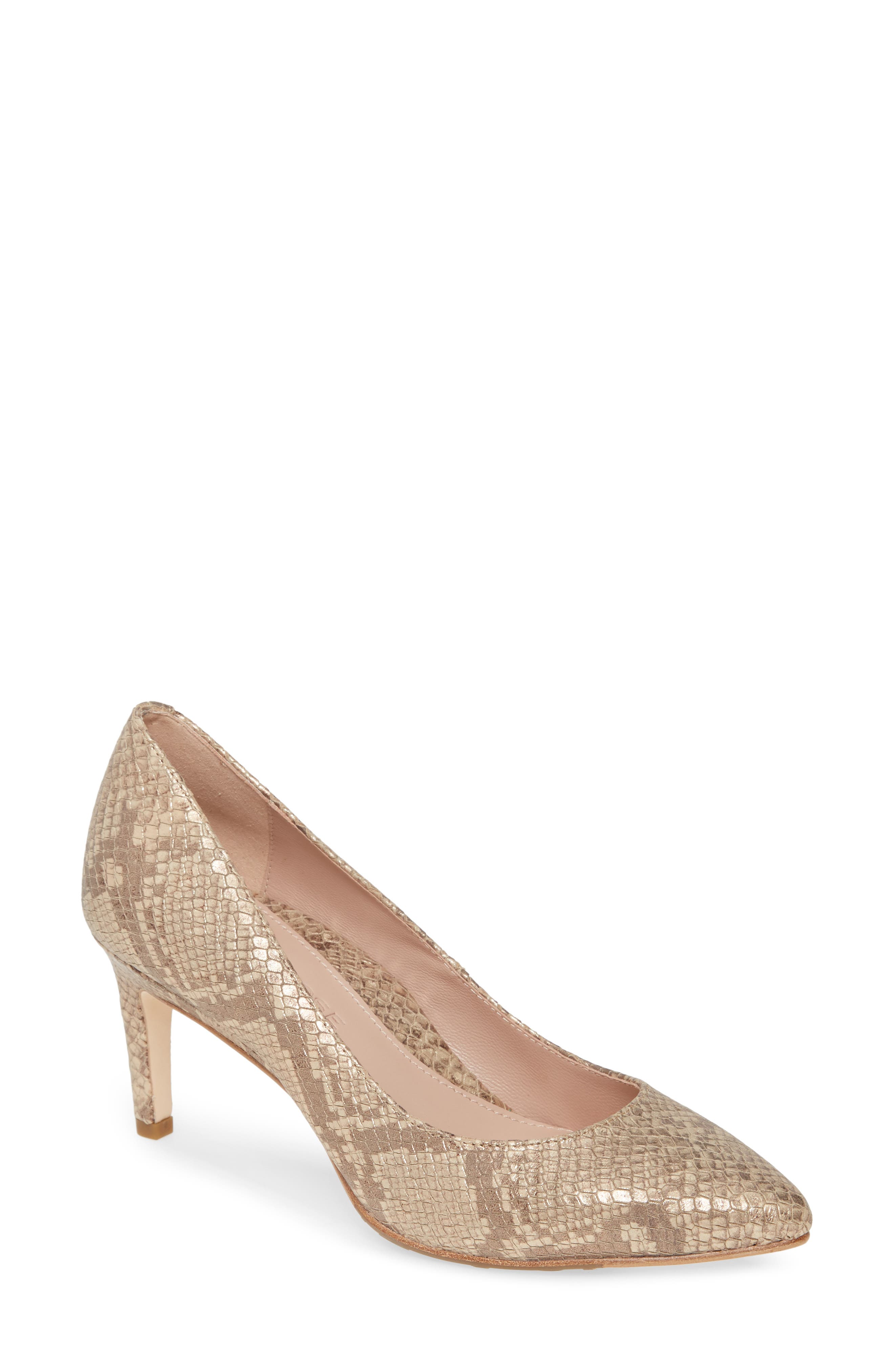 Gabriela Pointy Toe Pump, Main, color, SOFT GOLD LEATHER
