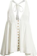 Free People Valerie Halter Neck Cotton Tunic Top