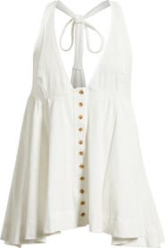 Free People Valerie Halter Neck Cotton Tunic Top