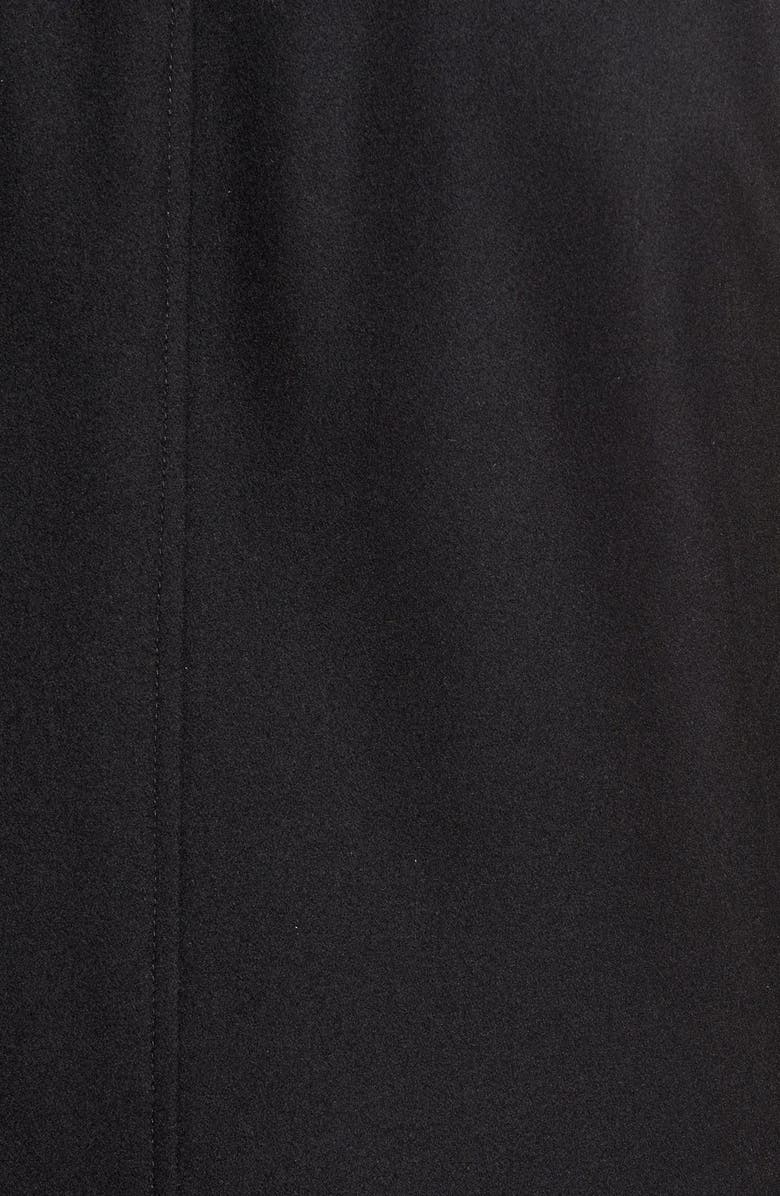 Black Rivet Double Breasted Wool Blend Peacoat, Alternate, color,