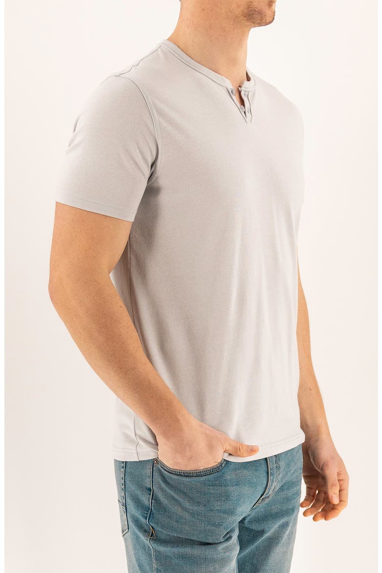 Burnout Short Sleeve Henley, Alternate, color, QUIET GRAY