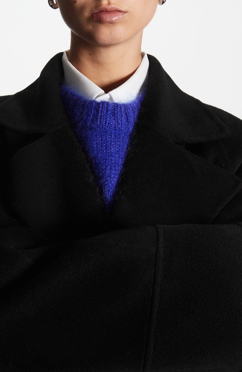 COS Belted Wool Blend Coat, Alternate, color,