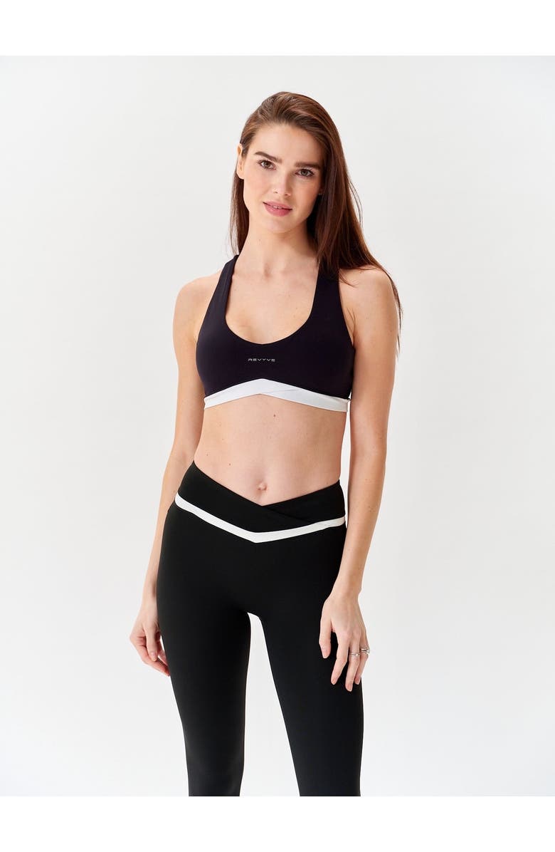REVYVE ACTIVE Scoop Bra, Main, color, Black/White