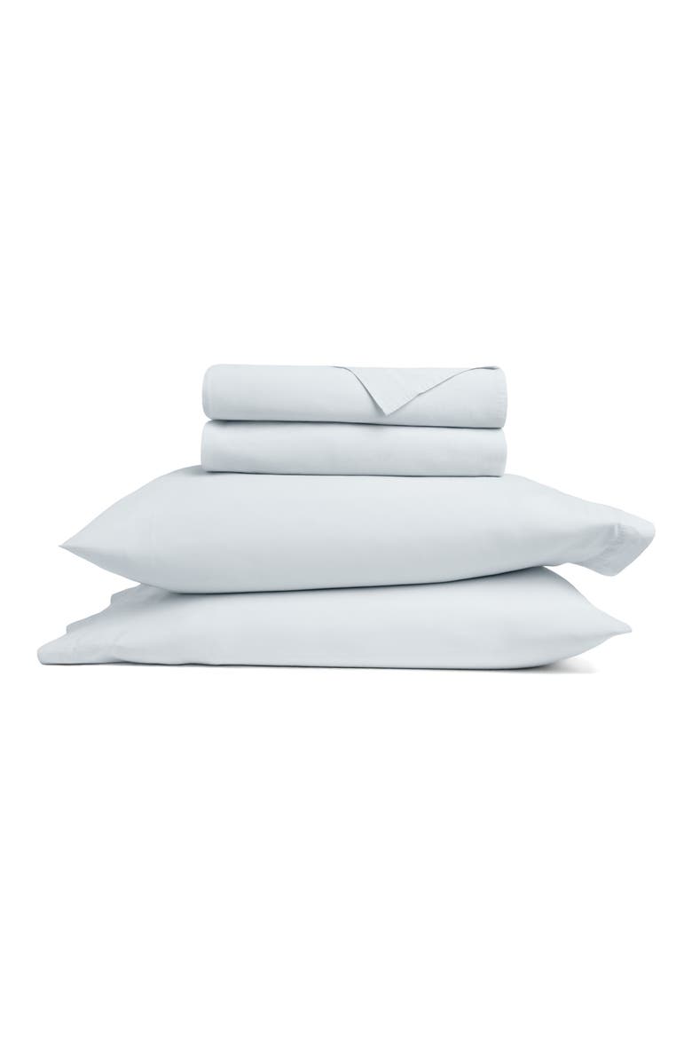 Solid Cotton Percale Sheet Set, Main, color, BLUE MIST