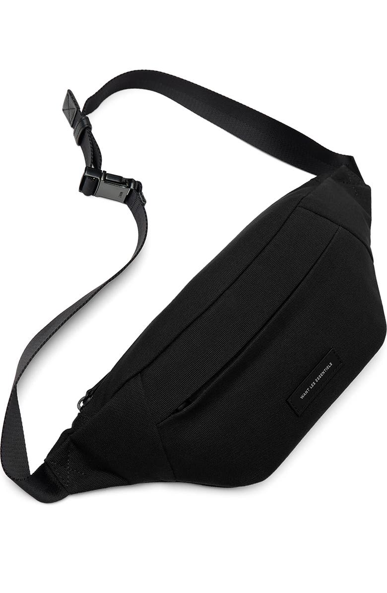 WANT Les Essentiels Atlin Organic Cotton Canvas Belt Bag, Alternate, color, Black