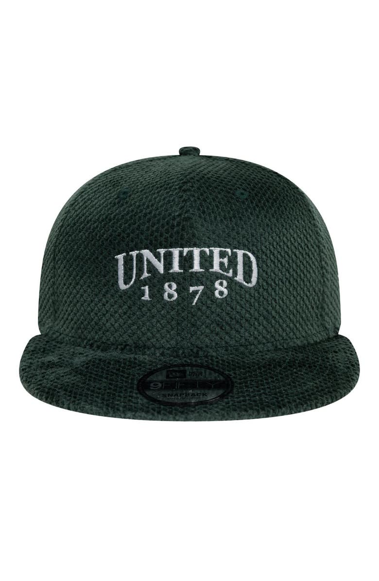 New Era Men's New Era  Green Manchester United Bobble Terry 9FIFTY Snapback Hat, Alternate, color, 