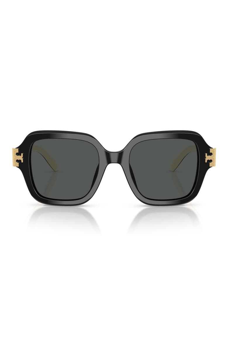 51mm Square Sunglasses, Main, color, BLACK / DARK GREY