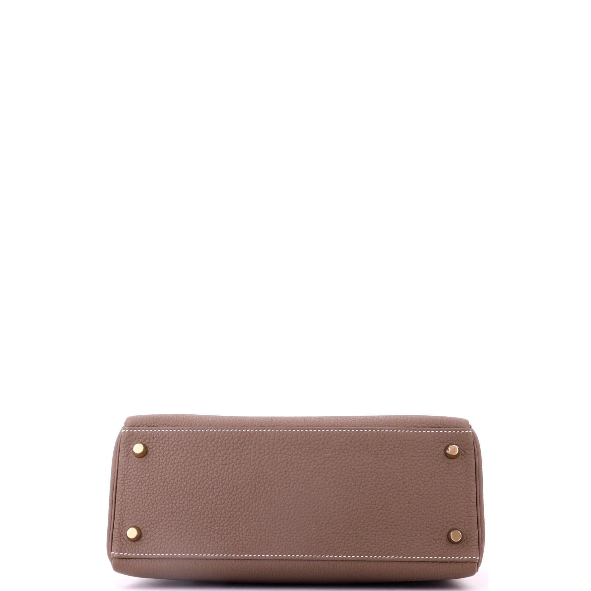 Pre-Owned Hermes Kelly Handbag Grey Togo with Gold Hardware 28, Alternate, color, Etoupe