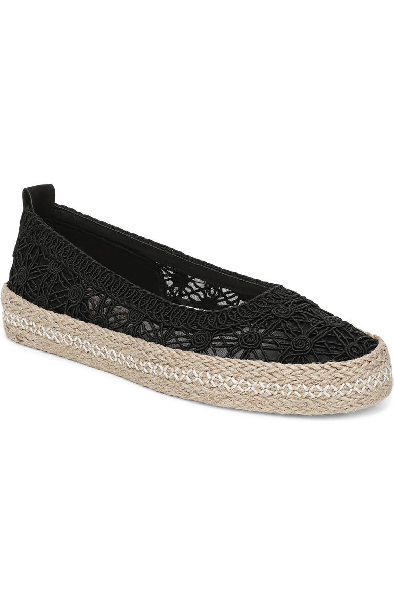 Blowfish Malibu Benita Sole Espadrille Flat, Main, color, Black Woven Fabric