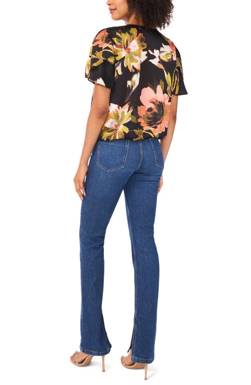 Vince Camuto Surplice Neck Blouse In Black
