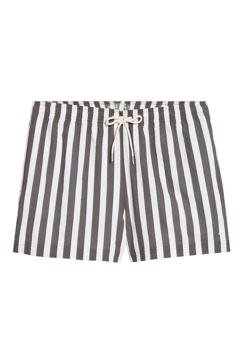 Sand Striped 4.5-Inch Swim Trunks, Main, color, BROWN/ WHITE