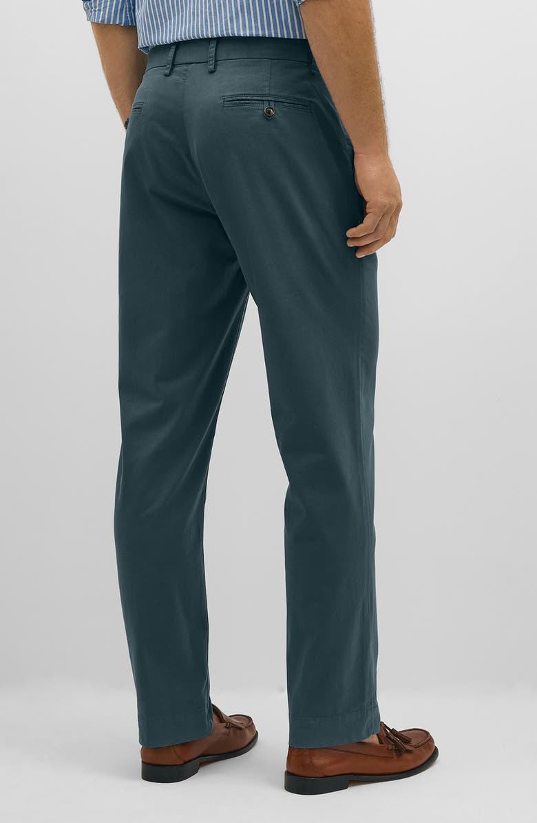 Brooks Brothers The Friday Regular Flat Front Straight Leg Cotton Chinos, Alternate, color, Indian Teal
