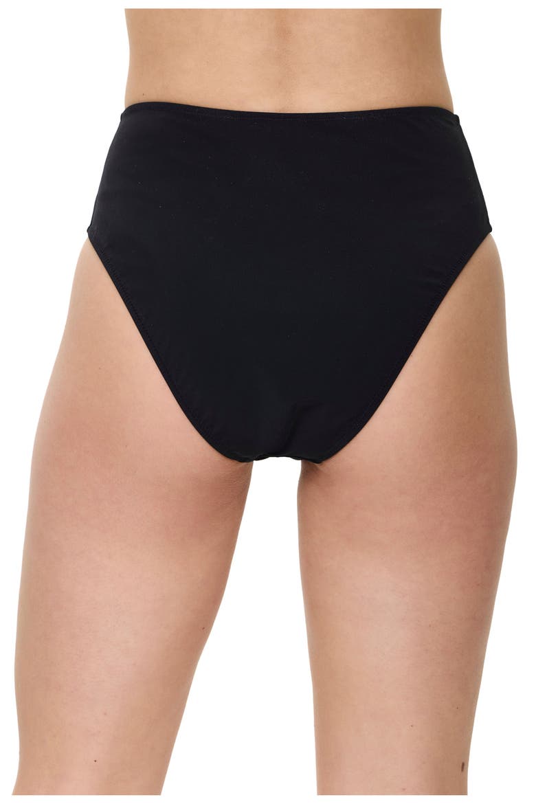 Modern Muse High Waist Bikini Bottom, Alternate, color, Black