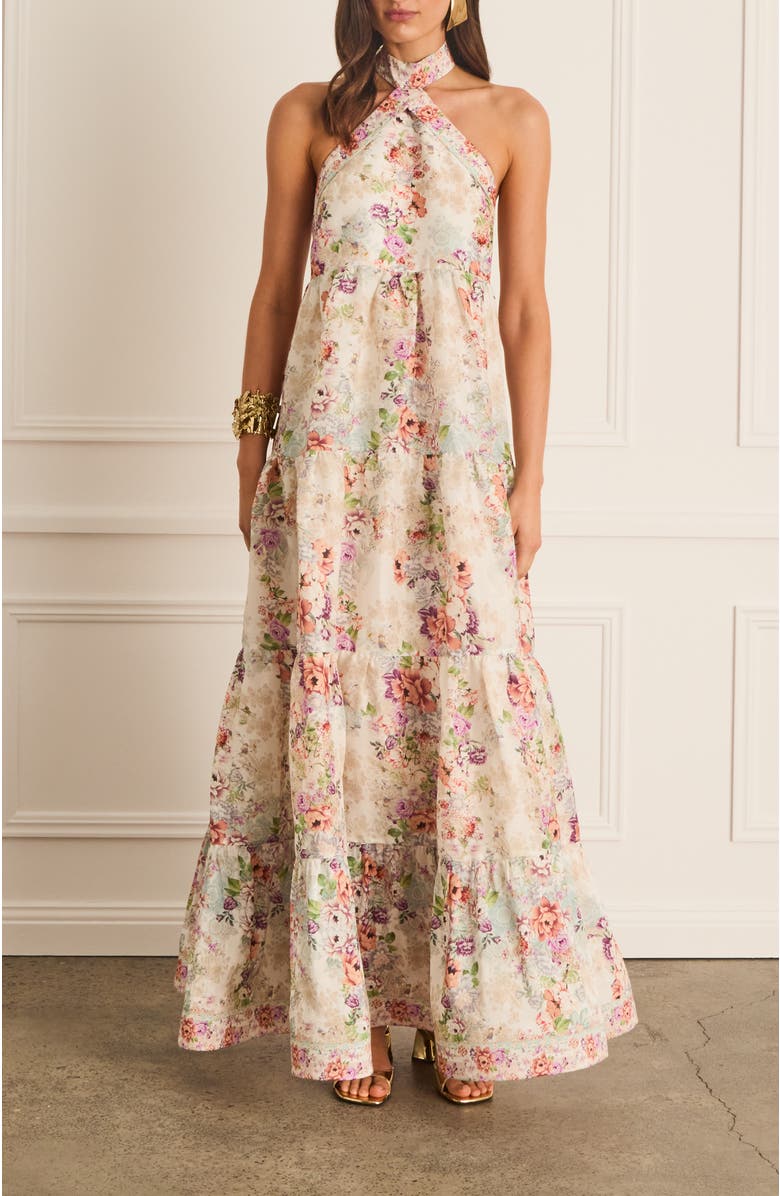 Aqua Blu Dianthus Evelyn Maxi Dress, Main, color, 