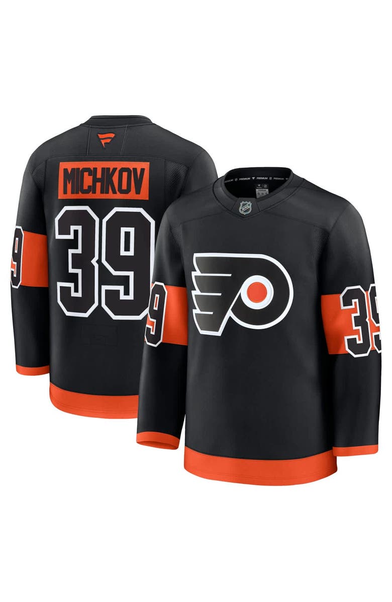 FANATICS Men's Fanatics Matvei Michkov Black Philadelphia Flyers Alternate Premium Jersey, Main, color, Black