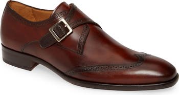 Mezlan Men\'s Forest Wing Tip Monk Strap in Cognac Us9M Mezlan Men main image 3