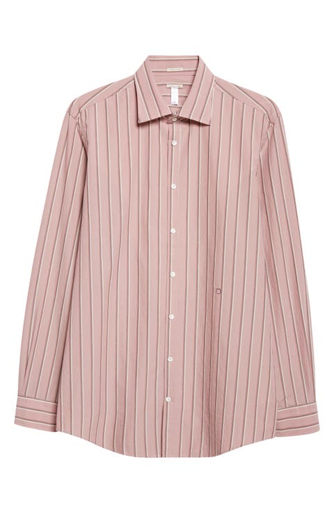 Genova Stripe Cotton Button-Up Shirt