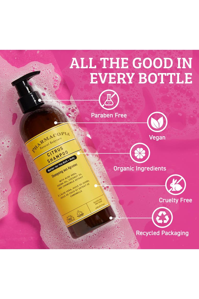 Citrus Shower Trio Bundle - Shampoo, Conditioner, Body Wash, Alternate, color, White