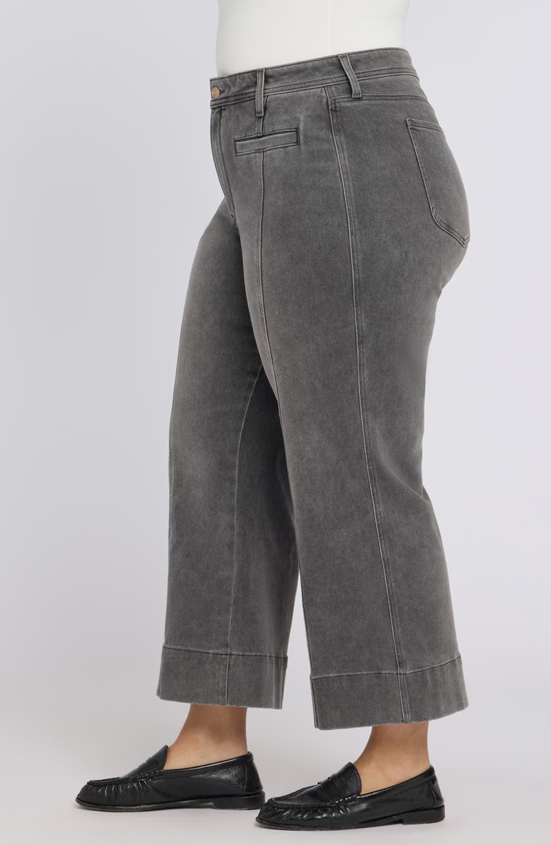 NYDJ Teresa Front Seam Wide Leg Ankle Jeans, Alternate, color, Dusty Ash