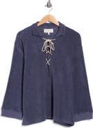 THE GREAT. Micro Terry Lace-Up Tunic