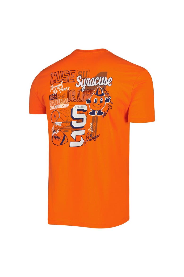 Men's Orange Syracuse Orange Vintage Through the Years Two-Hit T-Shirt, Alternate, color, Orange