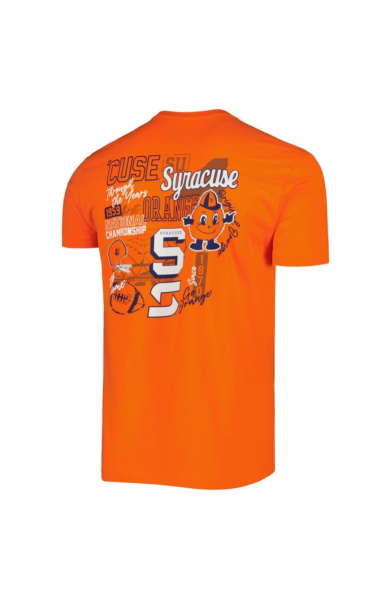 IMAGE ONE Men's Orange Syracuse Orange Vintage Through the Years Two-Hit T-Shirt, Alternate, color,