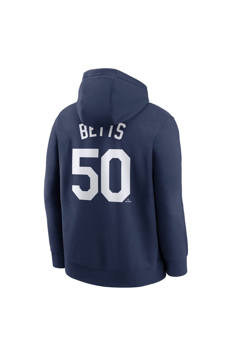 Nike Men's Nike Mookie Betts Navy Los Angeles Dodgers Player Name & Number Club Pullover Hoodie, Alternate, color, 
