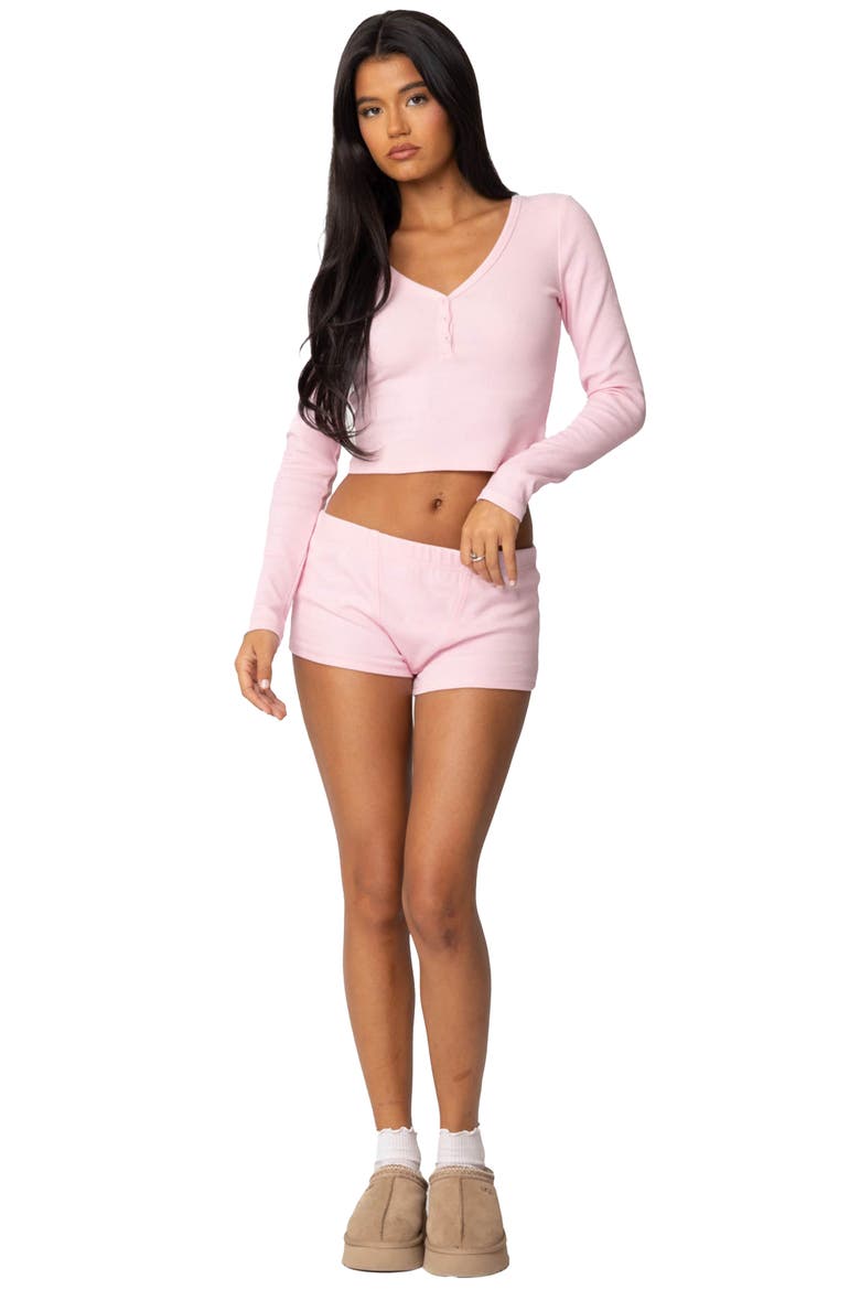 Rebekah Rib Henley, Alternate, color, LIGHT-PINK