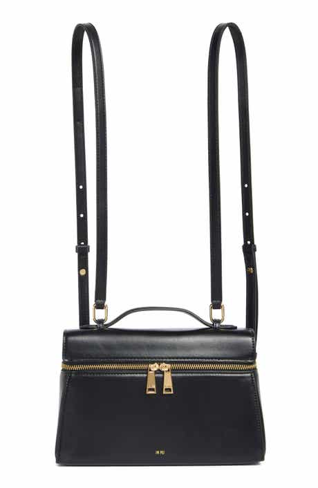 Thea Large Faux Leather Top Handle Backpack