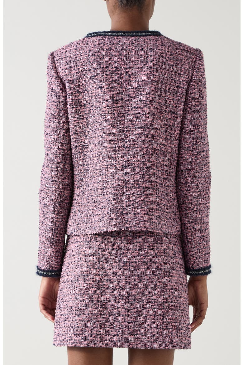 Charlie Trim Tweed Jacket, Alternate, color, PINK MULTI