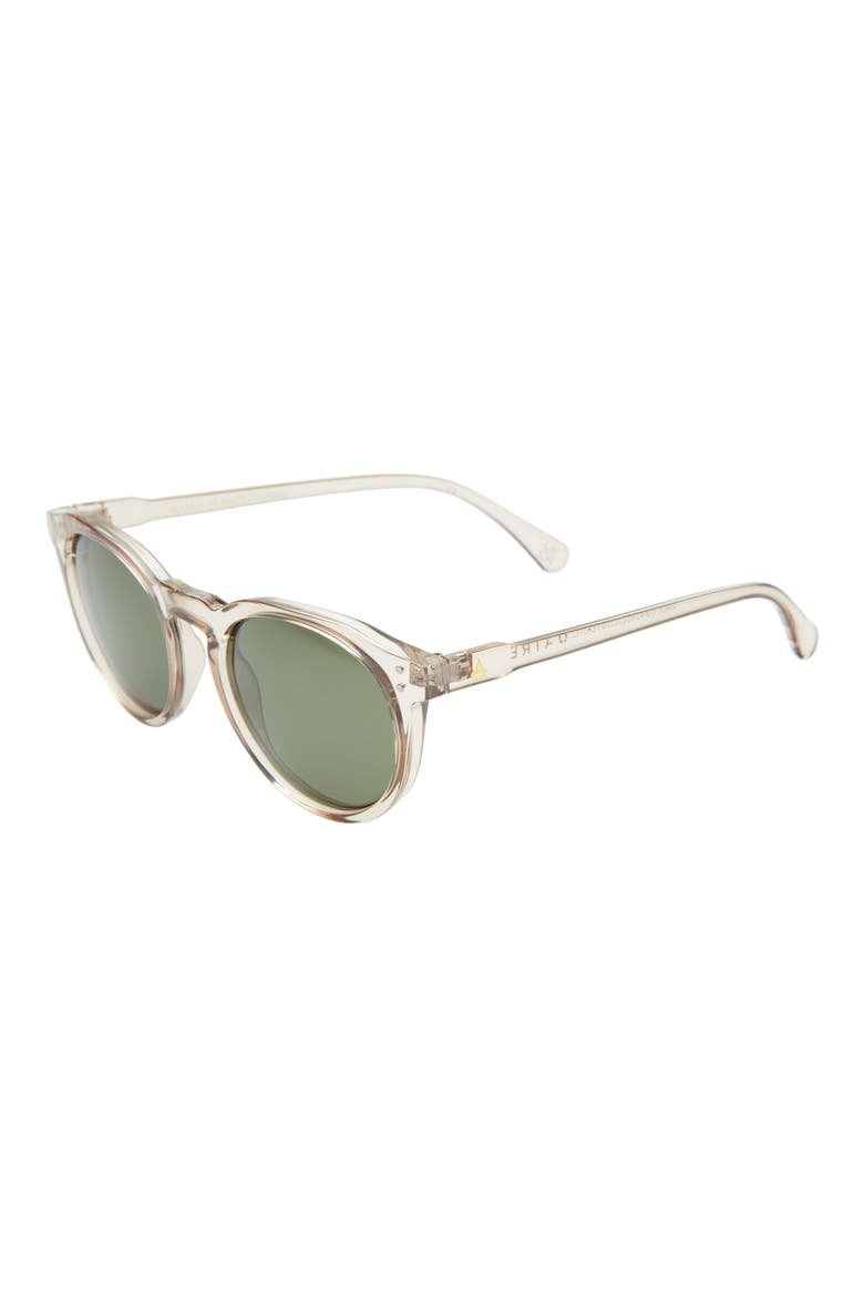 Nucleus 52mm Polarized Round Sunglasses, Alternate, color, GREY / GREEN MONO POLAR