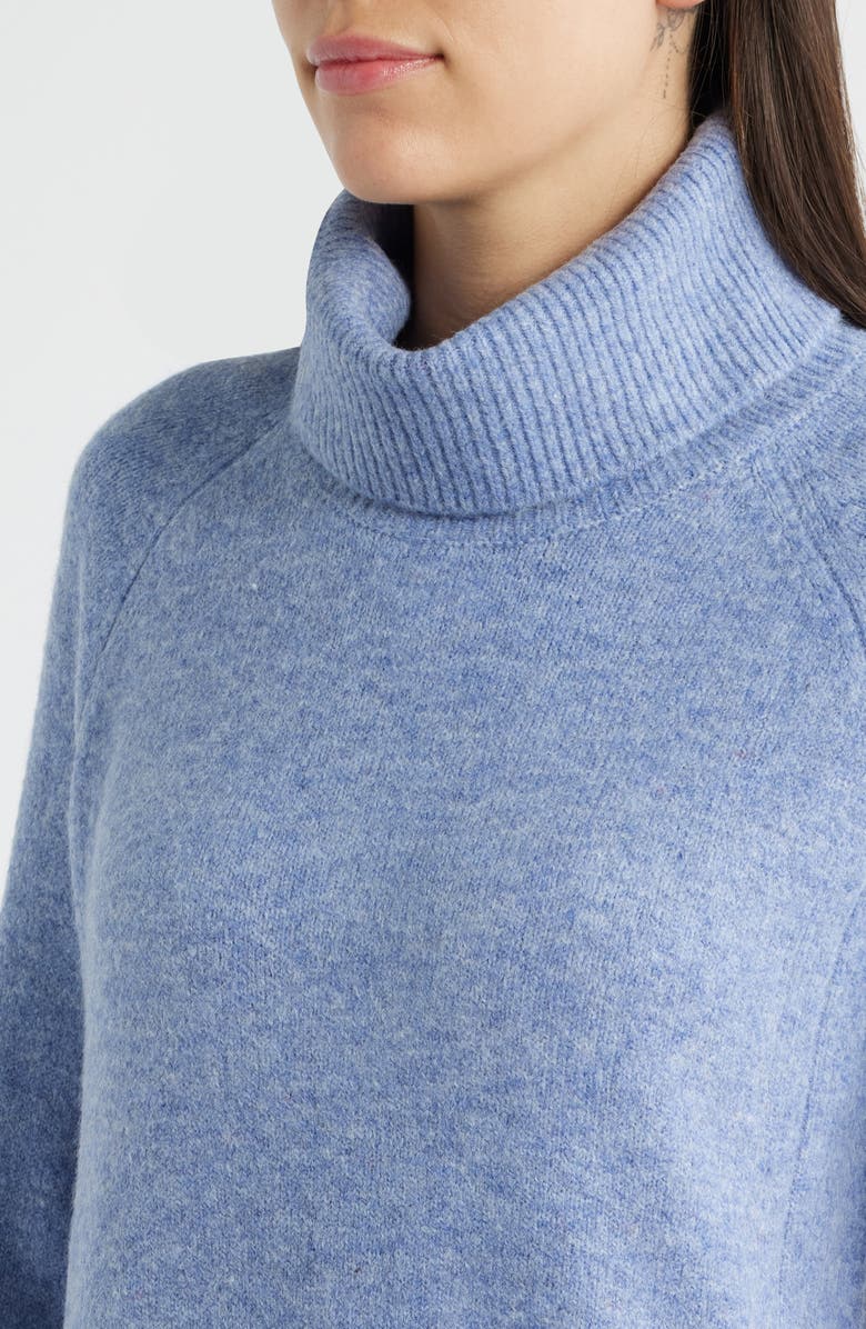 Hatley Turtleneck Long Sleeve Sweater Dress, Alternate, color, Navy