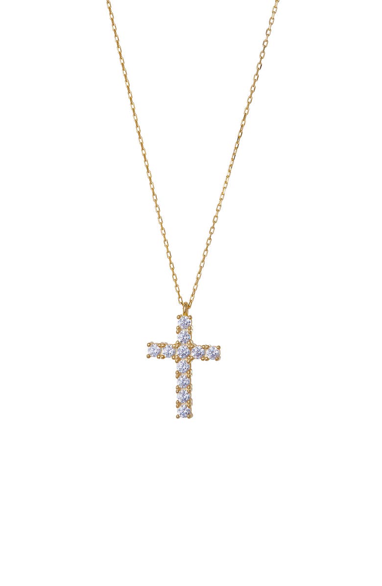 ARGENTO VIVO Pavé Cross Pendant Necklace, Main, color, 