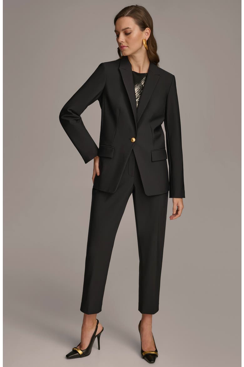 One-Button Blazer, Alternate, color, BLACK