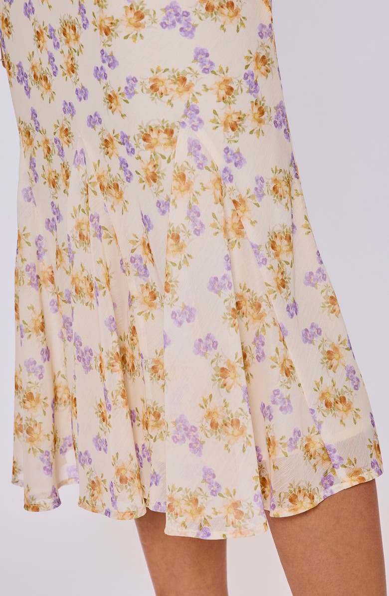 VICI Collection Honey Hues Floral Midi Skirt, Alternate, color, 