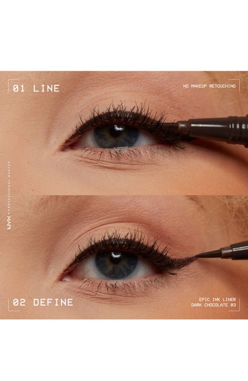 Nyx Professional Makeup Epic Ink Waterproof Liquid Eyeliner In Dark Chocolate