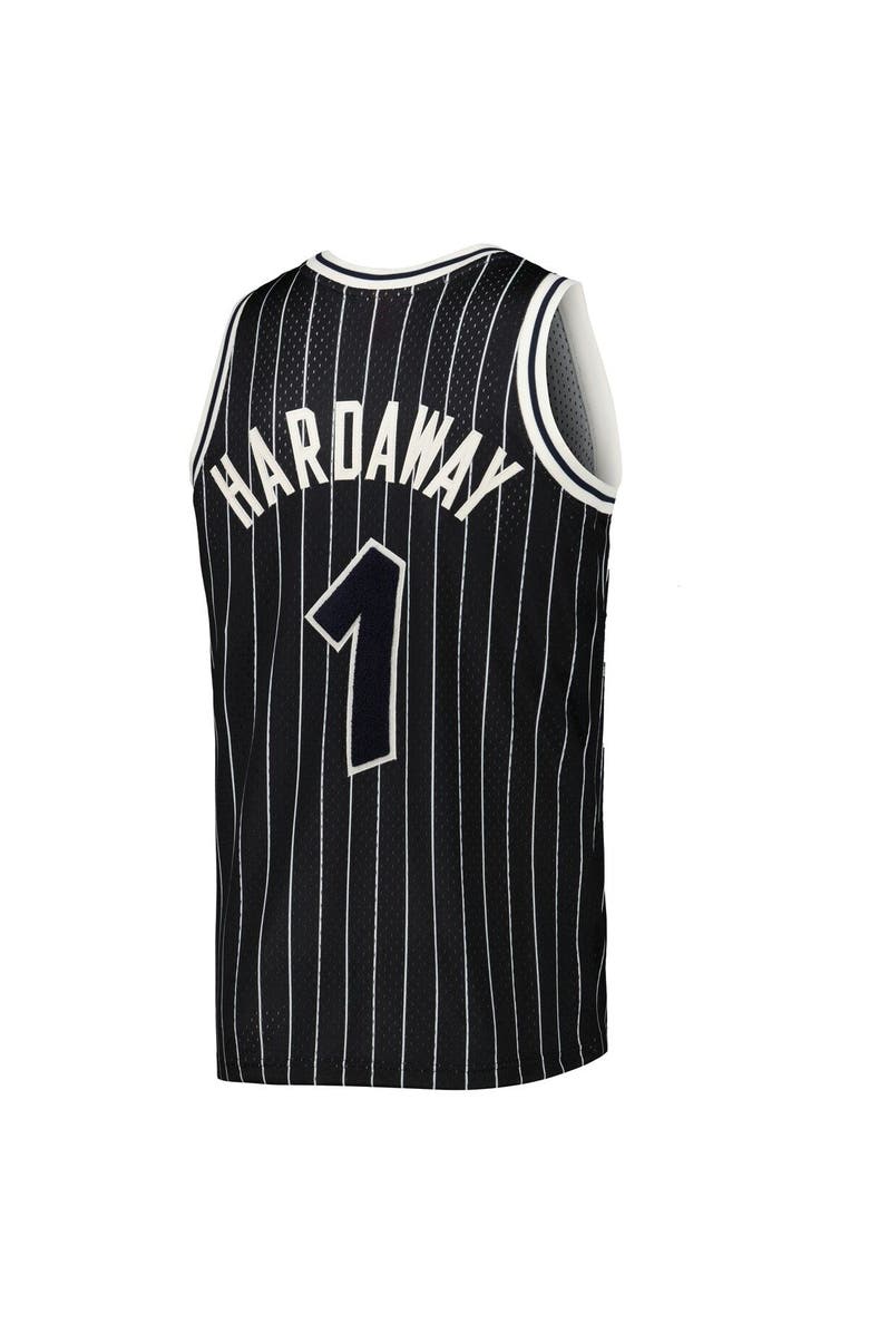 Mitchell & Ness Men's Mitchell & Ness Penny Hardaway Black Orlando Magic 1994-95 Hardwood Classics Off-Court Swingman Jersey, Alternate, color, 