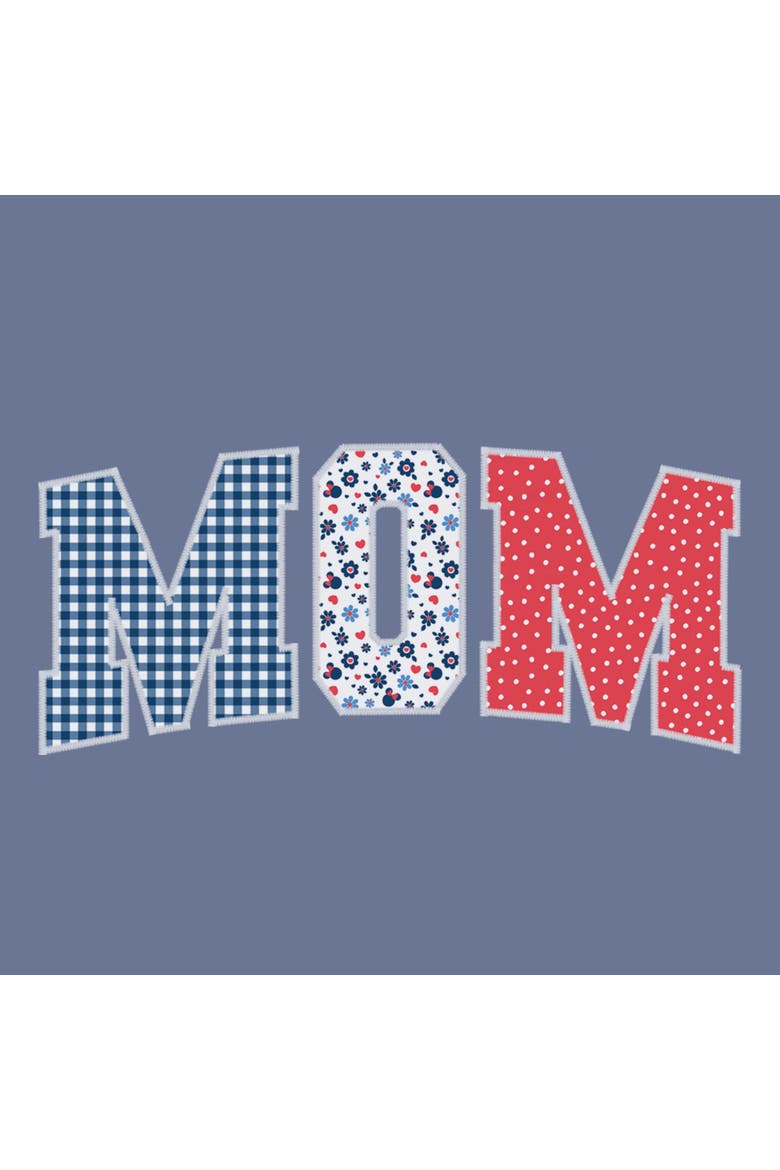 Men's Mom Three Collegiate Patterns Short Sleeve Graphic T-Shirt, Alternate, color, Blue Jean