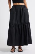 Open Edit Tiered Maxi Skirt