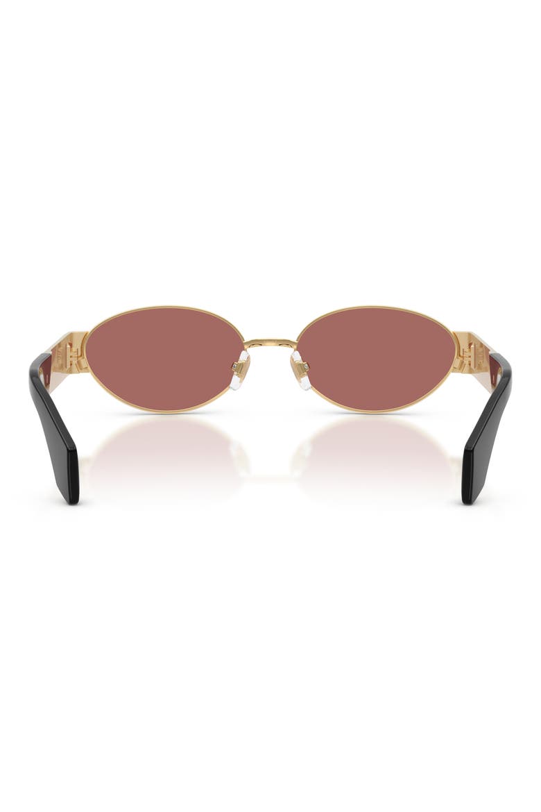 55mm Oval Sunglasses, Alternate, color, GOLD VERSACE / DARK VIOLET