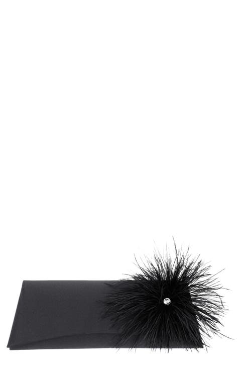 Zosia-Z Feather Trim Clutch