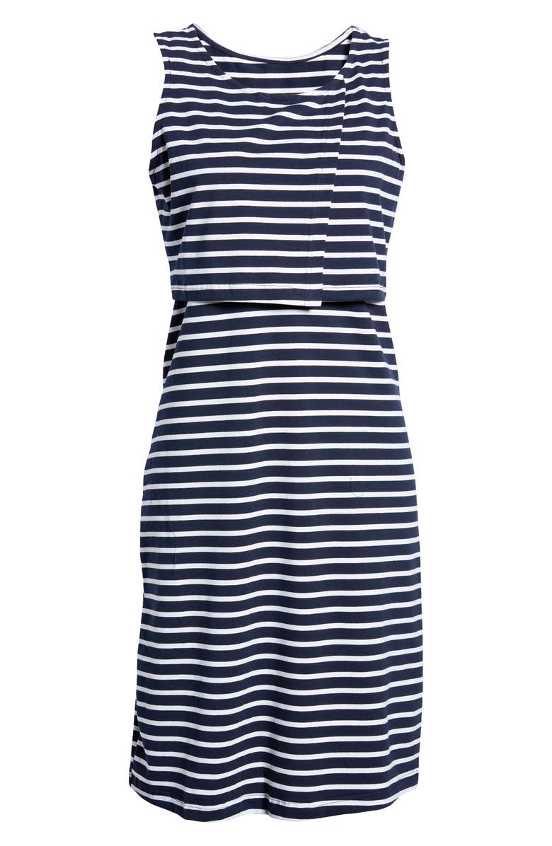 Savi Mom Stripe Two-Piece Maternity/Nursing Dress, Alternate, color, Multi