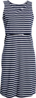 Savi Mom Stripe Two-Piece Maternity/Nursing Dress